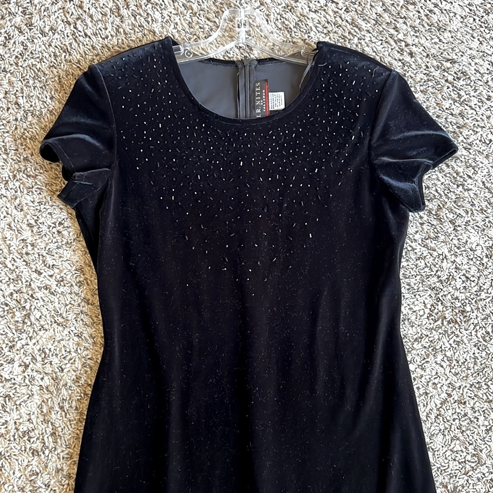 Vintage‎ JR Nites By Caliendo Sequined Velvet Evening Dress Size 10